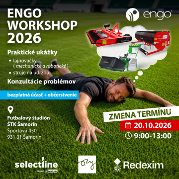 MENÍME TERMÍN! EŠTE LEPŠÍ ENGO WORKSHOP 2026 BUDE 20.10.!