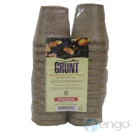 GRUNT rašelinový pot okrúhly 6cm/24 ks [30]